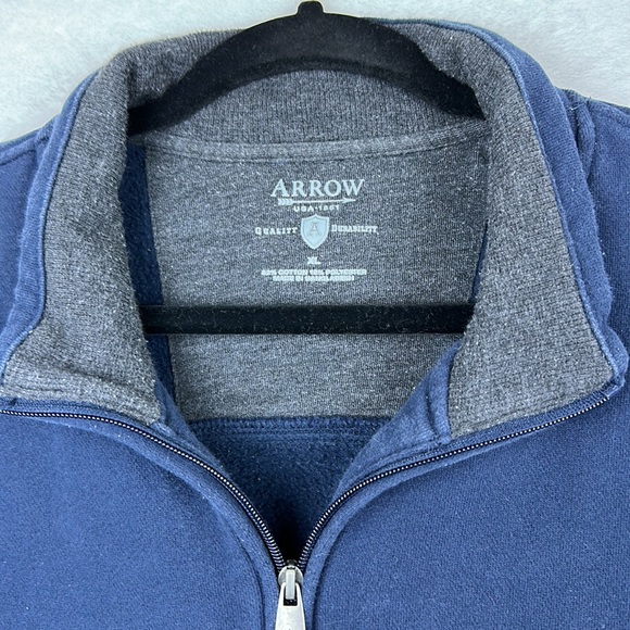 Arrow Men’s Zippered Sweater Blue Size XL - Picture 4 of 8
